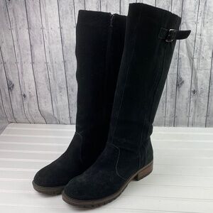 Merona Black Suede Knee-High Boots 11